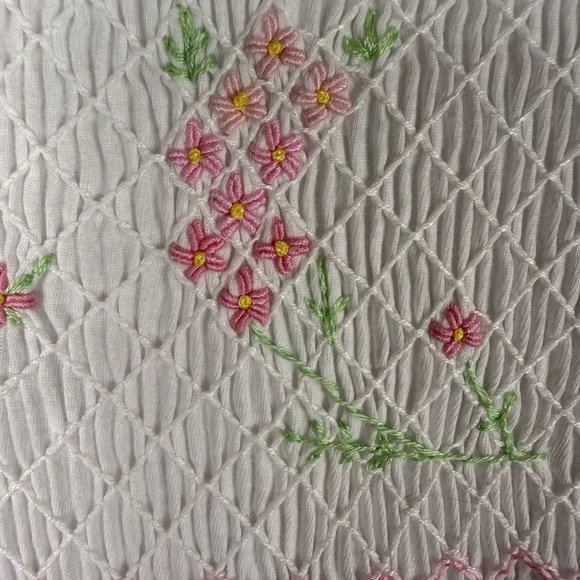 Smocked embroidered Pima cotton nightgown small tradwife prairie cottage - Picture 7 of 10